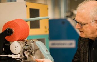 Saxiontexplus nieuwe garens spinnen van afgedankt textiel