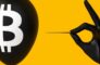 Bitcoin ballon zwarte hand change inc adobe stock